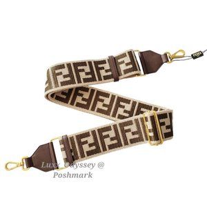 Fendi Strap You: Beige Ribbon Shoulder Strap